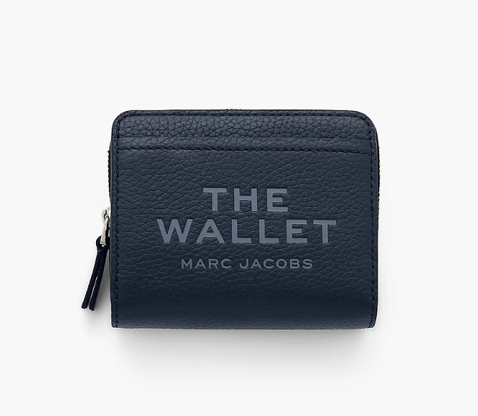 Mini cartera piel compacta blue sea